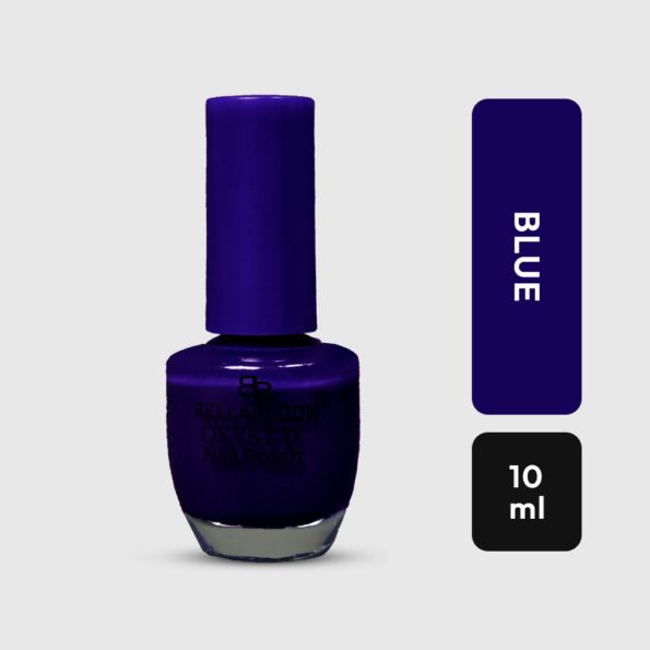 Blue nail polish 10 ml bottle