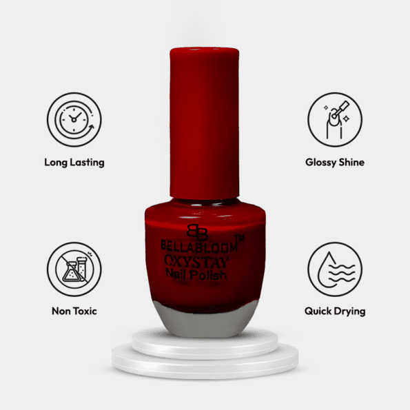 cherry red nail polish features