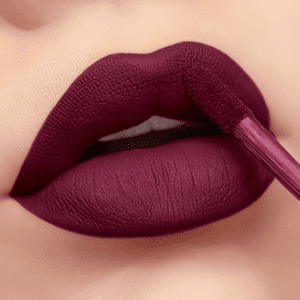 dark maroon lquid lipstick