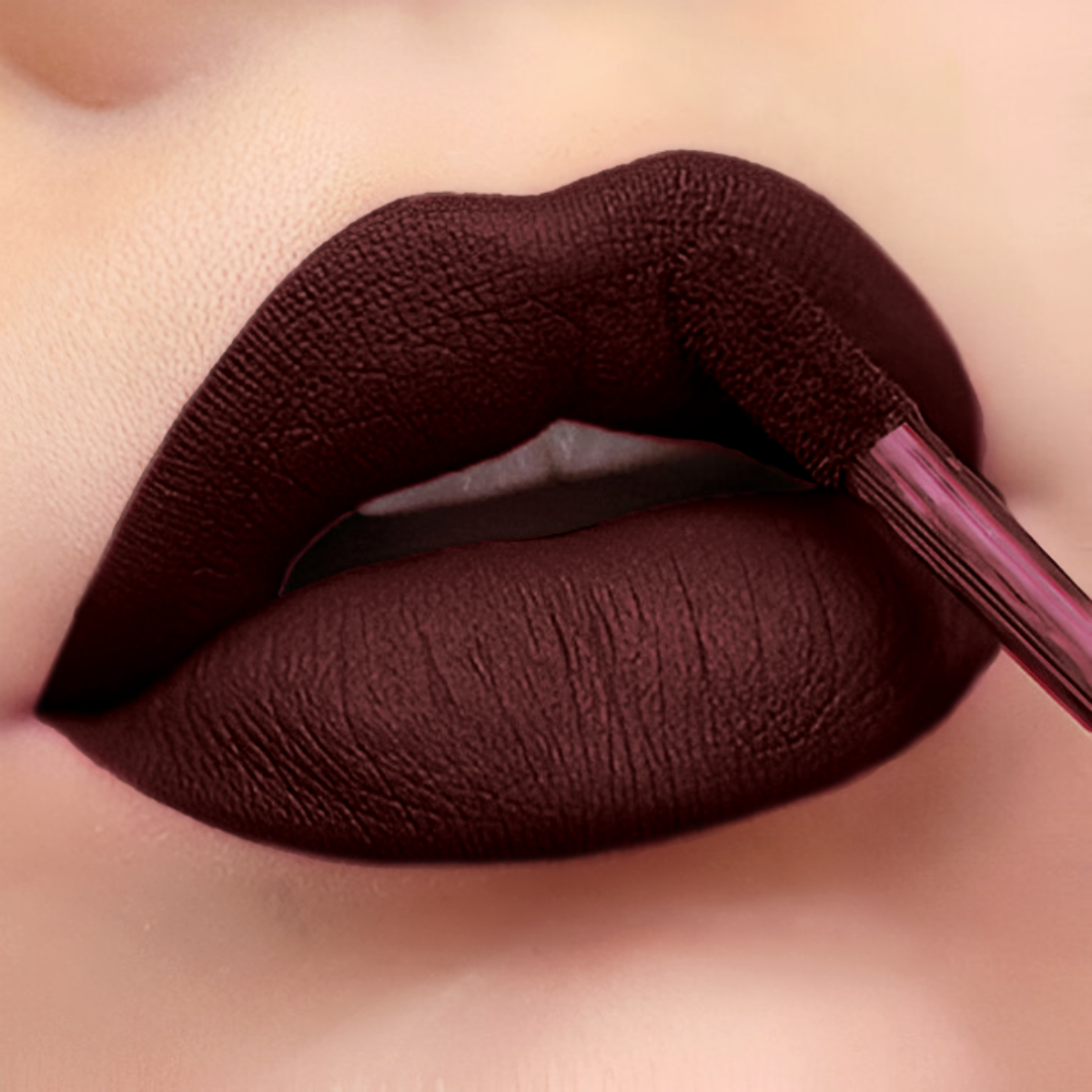 maroon lipstick