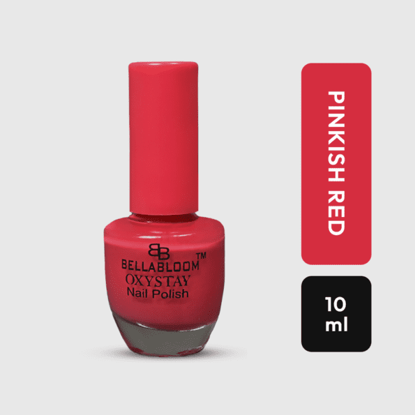 Pinkish Red Nail polish Bottle