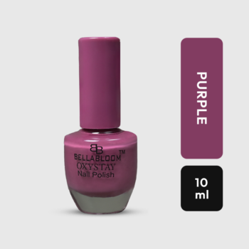 Purple color nail polish bottle