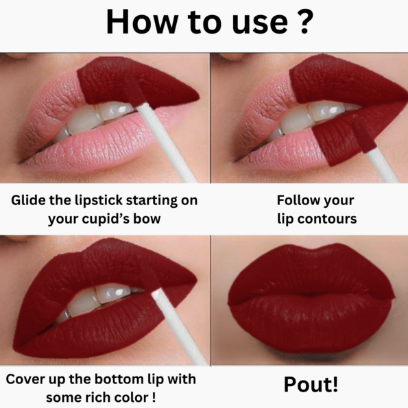 Red Liquid Matte Lipstick Shade 2