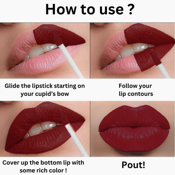 Deep Maroon Liquid matte lipstick