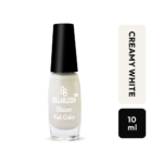 Creamy White Gel Finish Nail Polish | Full Coverage, Long Lasting Gloss & Quick Dry | 10ML