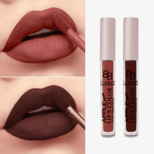 chocolate brown lipstick.