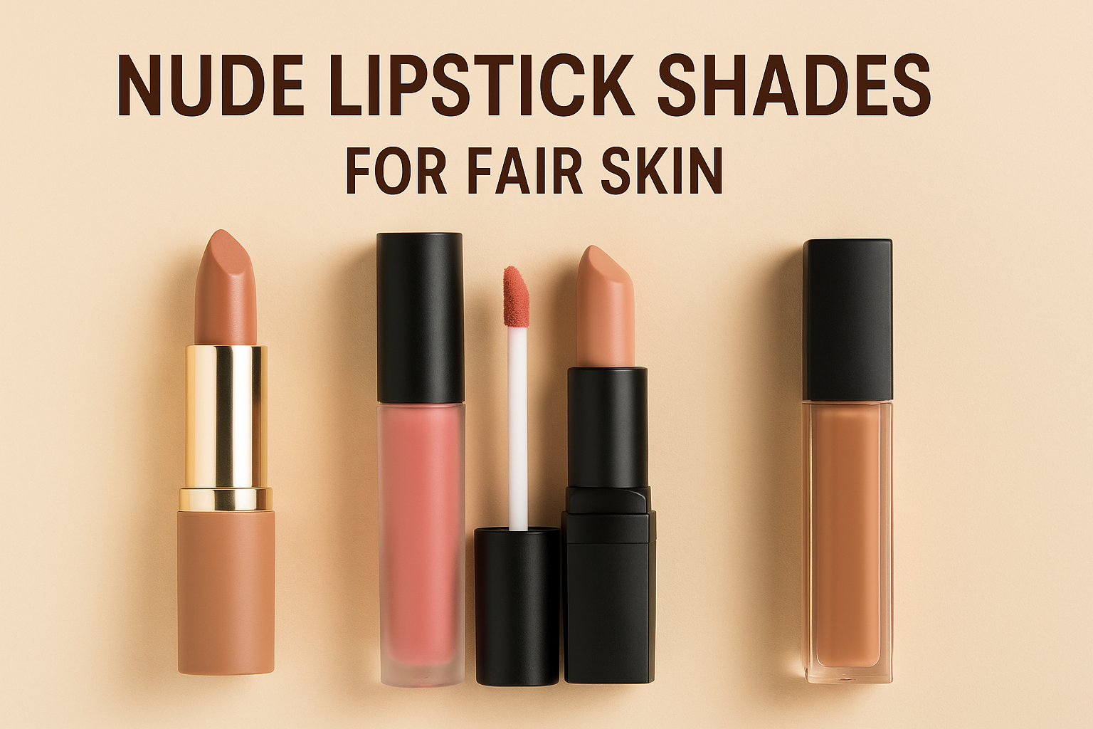 Nude lipstick shades for Indian skin tone – pink, brown, and matte options”